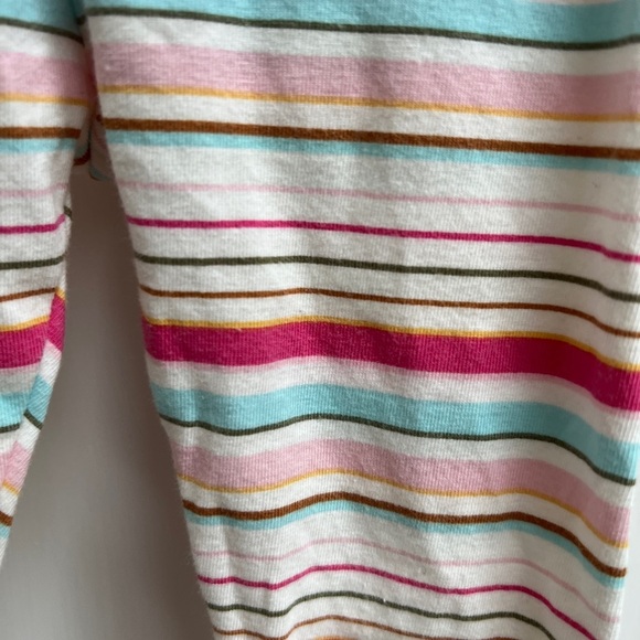 NWOT Okie Dokie 24M Blue and Pink Striped Stretch Leggings Pants - Picture 2 of 3
